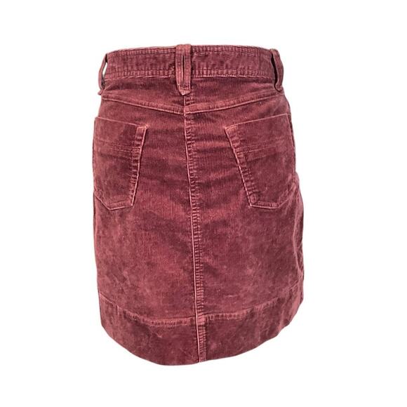 Patagonia Skirt 8 Stretchy Red Corduroy A Line Short Pockets Zip Organic Cotton - Picture 2 of 9